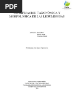 Clasificación Taxonómica y Morfológica de Las Leguminosas