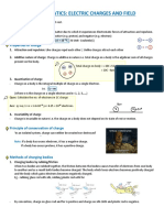 Electric Charges and Fields