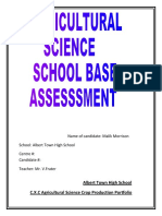 Albert Town High School C.X.C Agricultural Science Crop Production Portfolio