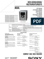 Sony HCD-RG270 - GX355 - GX555 - RG475 - RG575