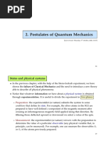 Postulates of Quantum Mechanics: States and Physical Systems