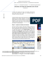 Construisez Une Base de Données Avec Excel