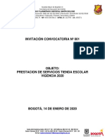 Pliegos Contratación de Espacios Tienda Escolar Colegio Simon Bolivar Suba 2020