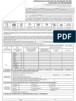 Solicitud para La Atención de Devolución Del IVA A Personas Con Discapacidad, Exclusivamente Por Bienes PDF