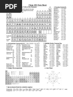 Chem 10X Data Sheet: 1. Periodic Table of The Elements