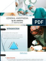 General Anesthesia: by Dr. Anindya