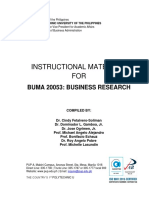 BUMA 20053 BUSINESS RESEARCH Module