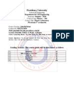 Presidency University: Department of Civil Engineering