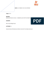 Analisis de Estrategia de Precio en Instituciones de Salud