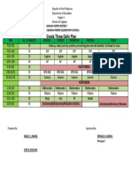 Grade Three Daily Plan: Baggao North District Agaman Proper Elementary School