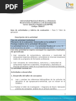 Guia de Actividades y Rúbrica de Evaluación - Unidad 3 - Paso 5 - Taller de Aplicación