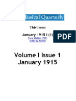 MUSICAL QUARTERLY - The Musical Quarterly. Volume 1. Issue 1 (1915)