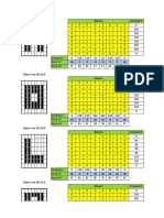 Tabla de Conversion para Matriz de Puntos de 8x8