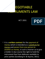 Negotiable Instruments Law