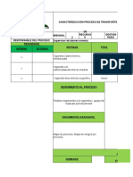 Caracterizacion Proceso de Transporte Intero de Carbon Termico Mina El Triunfo