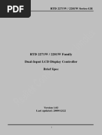 Realtek: RTD 2271W / 2281W Family Dual-Input LCD Display Controller Brief Spec