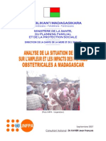 Analyse Situation de Base Sur Les L'ampleur Et Les Impacts Des Fistules Obstétricales À Madagascar