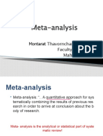 Meta-Analysis: Montarat Thavorncharoensap, Ph.D. Faculty of Pharmacy, Mahidol University