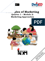 Principles of Marketing: Quarter 1 - Module 2: Marketing Approaches