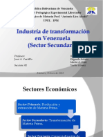 Industria de Transformación en Venezuela