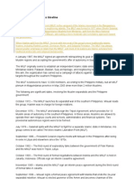 Mindanao Peace Process Timeline