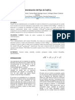 Determinación de La Constante de Solubilidad