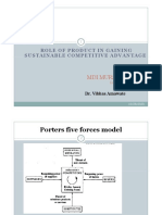 Mdi Murshidabad: Role of Produc T in Gaining Sustai Nable Competitive Advantage Sustai Nable Competitive Advantage