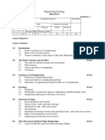 Engineering Geology: Teaching Schedule Hrs/week Examination Scheme Total Marks