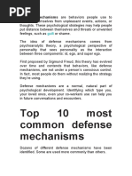 10 Defense Mechanisms