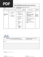 RISK ASSESSMENT (Backfilling of Excavated Area)