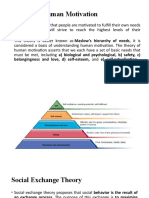 Theory of Human Motivation: Belongingness and Love, D) Self-Esteem, and E) Self-Actualization