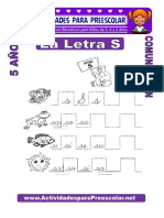 La Letra S para Niños de 5 Años PDF