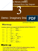 WORK The Plane Concave-Mirror Ray Diagram: Demo: Imaginary Image Disk