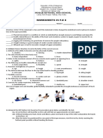 Worksheets in P.E 8: San Roque National High School