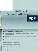 UNIT-II Part 2 Expressions and Statements