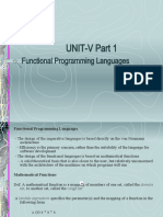 UNIT-V Part 1: Functional Programming Languages