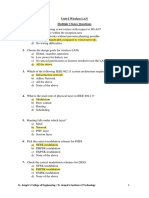 Wireless Networks MCQ 