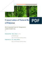 Conservation of Natural Resources of Pakistan