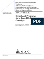 GAO Report On Broadband Stimulus of 02-10-2011