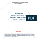 Analyse Patrimoniale de L Equilibre Financier Et La Stucture Financiere