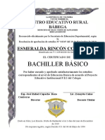 Diploma de Quinto Grado