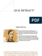 DID RIZAL RETRACT? - Readings of Philippine History