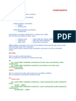 DDL & Constraints