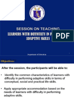 SESSION 1 Difficulty in Performing Adaptive Skills