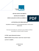 A Investigação Preliminar Inquérito e Instrução À Luz Do Processo Penal Angolano e Português PDF