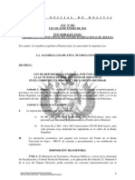 Ley 082 Ley de Reposicion Economica A Las Victimas de Suplantacion de Identidad - Renta Dignidad