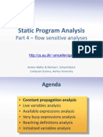 Static Program Analysis: Part 4 - Flow Sensitive Analyses