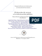 El Derecho de Acceso A La Información Pública