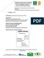 1º Ano Língua Portuguesa Sequência Didática Letra B