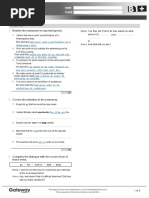 B1+ UNIT 8 Test 